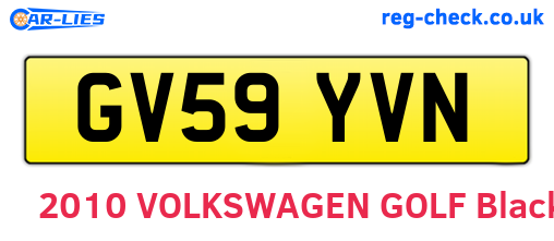 GV59YVN are the vehicle registration plates.