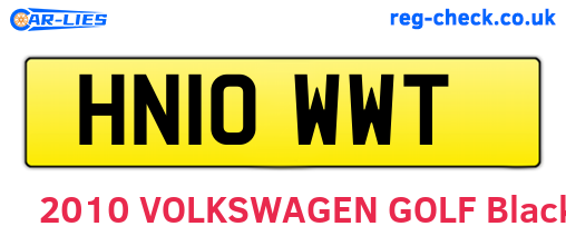 HN10WWT are the vehicle registration plates.