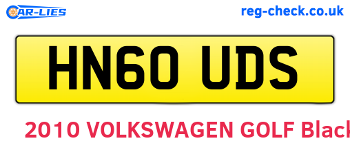 HN60UDS are the vehicle registration plates.