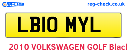 LB10MYL are the vehicle registration plates.