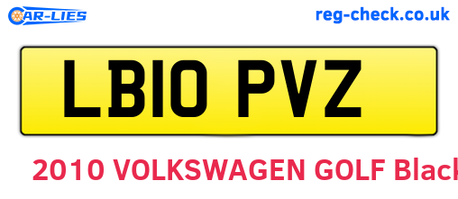 LB10PVZ are the vehicle registration plates.