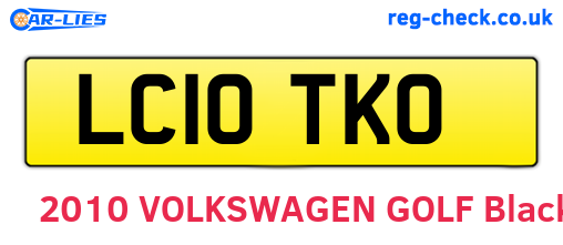 LC10TKO are the vehicle registration plates.