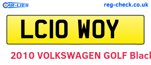 LC10WOY are the vehicle registration plates.