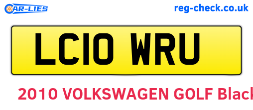 LC10WRU are the vehicle registration plates.