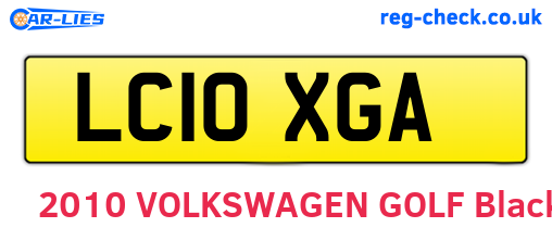 LC10XGA are the vehicle registration plates.