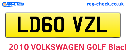 LD60VZL are the vehicle registration plates.