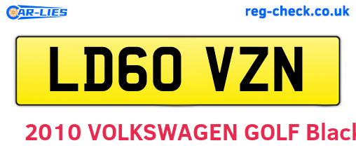 LD60VZN are the vehicle registration plates.