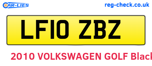 LF10ZBZ are the vehicle registration plates.