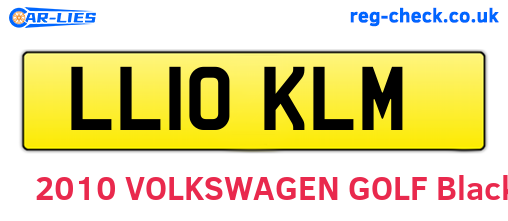 LL10KLM are the vehicle registration plates.