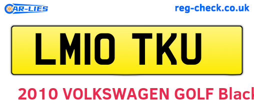 LM10TKU are the vehicle registration plates.
