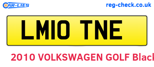 LM10TNE are the vehicle registration plates.