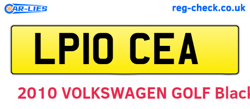 LP10CEA are the vehicle registration plates.