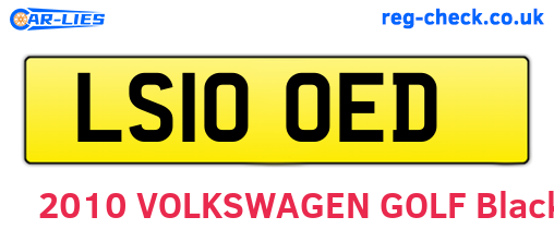 LS10OED are the vehicle registration plates.