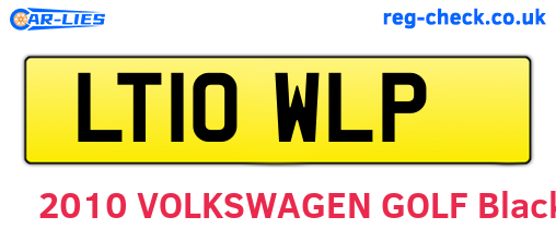 LT10WLP are the vehicle registration plates.