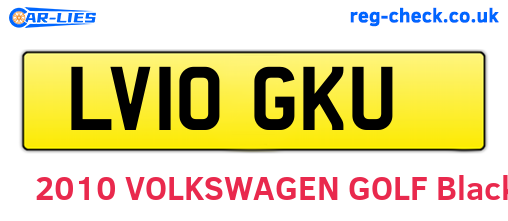 LV10GKU are the vehicle registration plates.