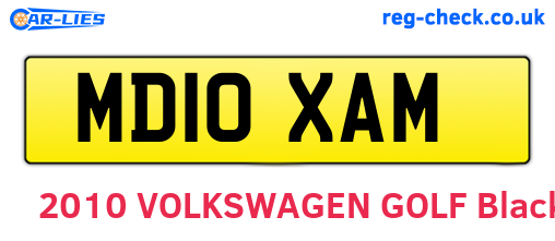 MD10XAM are the vehicle registration plates.
