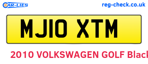 MJ10XTM are the vehicle registration plates.