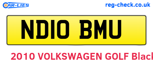 ND10BMU are the vehicle registration plates.
