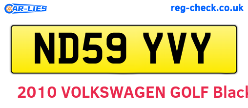 ND59YVY are the vehicle registration plates.