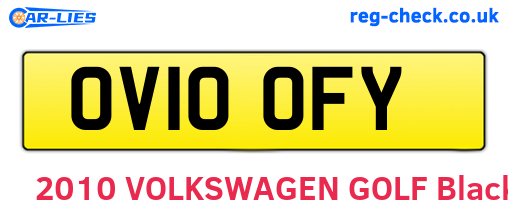 OV10OFY are the vehicle registration plates.