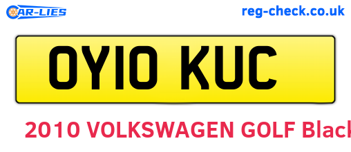 OY10KUC are the vehicle registration plates.
