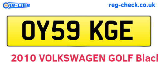 OY59KGE are the vehicle registration plates.