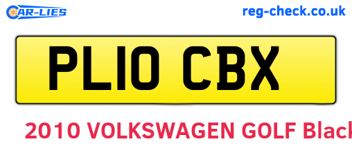 PL10CBX are the vehicle registration plates.