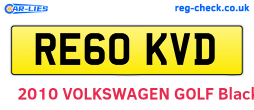 RE60KVD are the vehicle registration plates.
