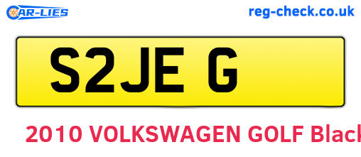 S2JEG are the vehicle registration plates.