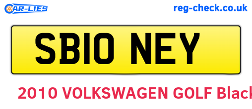 SB10NEY are the vehicle registration plates.