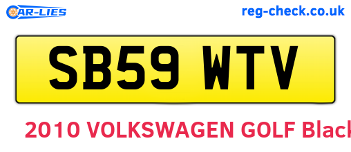 SB59WTV are the vehicle registration plates.