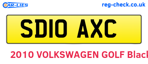SD10AXC are the vehicle registration plates.