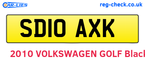 SD10AXK are the vehicle registration plates.