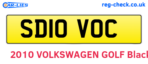 SD10VOC are the vehicle registration plates.