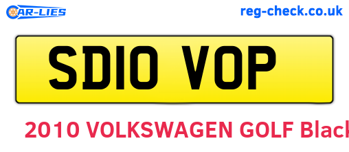 SD10VOP are the vehicle registration plates.