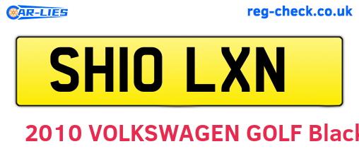 SH10LXN are the vehicle registration plates.