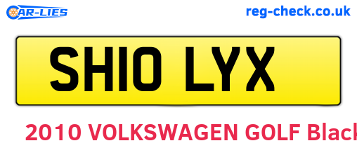 SH10LYX are the vehicle registration plates.