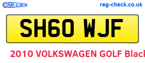 SH60WJF are the vehicle registration plates.