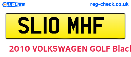 SL10MHF are the vehicle registration plates.
