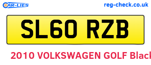 SL60RZB are the vehicle registration plates.