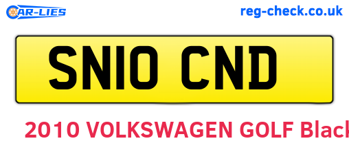 SN10CND are the vehicle registration plates.