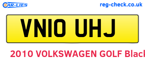 VN10UHJ are the vehicle registration plates.