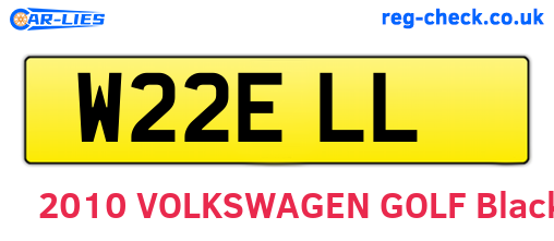W22ELL are the vehicle registration plates.