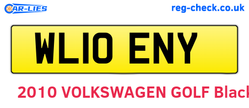 WL10ENY are the vehicle registration plates.