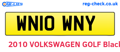 WN10WNY are the vehicle registration plates.