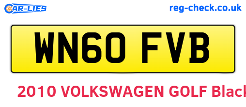 WN60FVB are the vehicle registration plates.