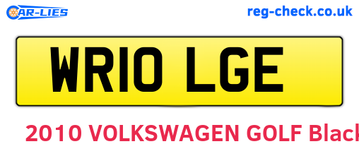WR10LGE are the vehicle registration plates.