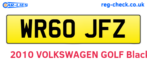 WR60JFZ are the vehicle registration plates.