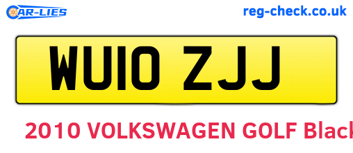 WU10ZJJ are the vehicle registration plates.