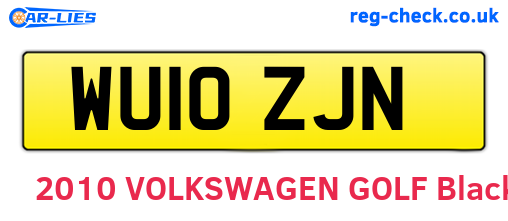 WU10ZJN are the vehicle registration plates.